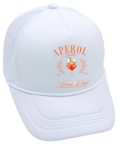 SERTAS Aperol Spritz Cocktail Baseball Caps, Retro Baseball Cap Herren und Damen, Aperol Baseballkappe Für Running Reisen Außenbereich,Aperol Geschenk für Herren und Damen