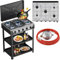 HOMELUX 7,2 KW Gaskocher Campingkocher Mit Regalen, 5 Flammig Campingkocher mit 1,5M Anschlussschlauch und Druckminderer 50 mbar