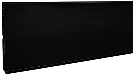 Wohnoria® Sockelblende 1,5m Schwarz Hochglanz 150mm | Sockellesite | Sockelprofil | Küchensockel | Eckverbindung | Endstück | Zubehör