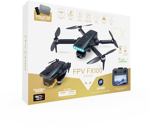 RED5 FX100 2K HD FPV Wi-Fi Secure PSTI Foldable Remote Control Quadcopter Drone