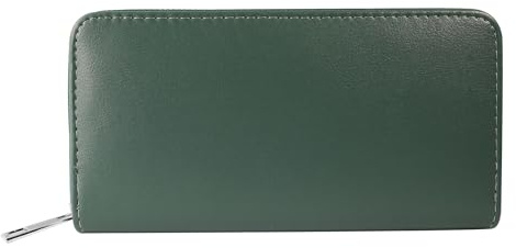 Cham Cham Geldbörse für Damen aus Kunstleder in Blau, Geldbeutel mit Reißverschluss in 10 x 19 x 2,8 cm