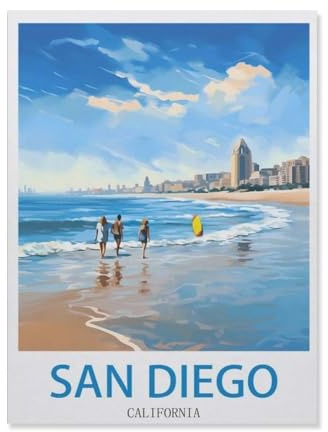 Jigsaw Puzzle 1000 Pieces，San Diego California，Paper Children Toys Decompression Game（50x70cm）-EI58