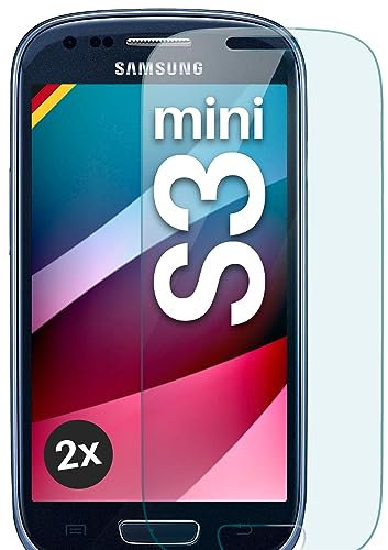 moex ShockProtect für Samsung Galaxy S3 Mini Panzer Schutz Glas 9H Härte, Schutzfolie gehärtetes Schutzglas, 9H Displayschutz Folie Ultra-klar, kompatibel mit jeder Hülle, 2 Stück