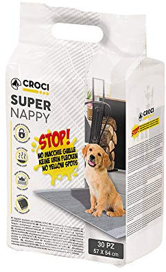 Croci C6028172 Estera de Carbón Activado Super Nappy, 57 x 54, 30 Piezas