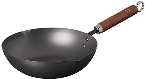 YOSHIKAWA 89909-3 Black Steel Fry Pan