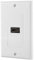 Plaque murale 1 port HDMI plaqué or pour prise HDMI femelle, parfaite pour système Home Cinéma, DVD, câble, TV satellite, HDTV, blanc