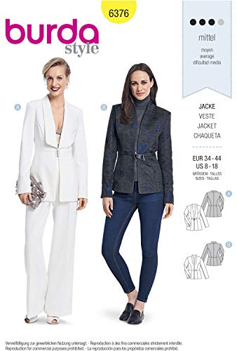 Burda Style Sewing Pattern B6376 Misses' Blazers