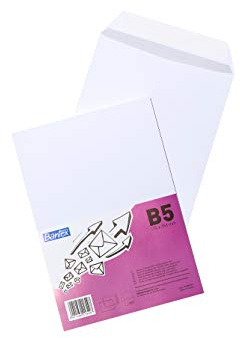 Bantex Versandtaschen B5 Weiß (500 Stück) - 20 Packungen à 25 Umschläge, 176 x 250 mm, 90 g/m² Papier, Haftklebung mit Abziehstreifen, Briefumschläge ohne Fenster für Dokumente (Großpackung)