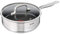 Tefal Virtuoso E49132 Poêle à frire en acier inoxydable, céramique, gaz, halogène, induction, 250 °C, verre