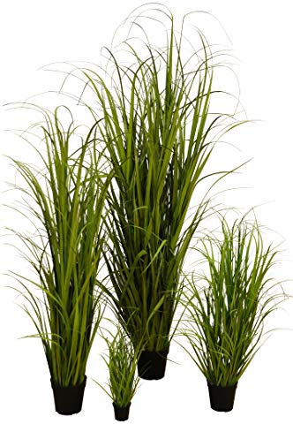 Klocke Kunstpflanzen Hochwertiges & Künstliches Gras/Dekogras im Topf - Wunderschön & Naturgetreu - Grasarrangement/Gras Arrangement/Grasbüschel/Grasbündel (Medium: 95cm)