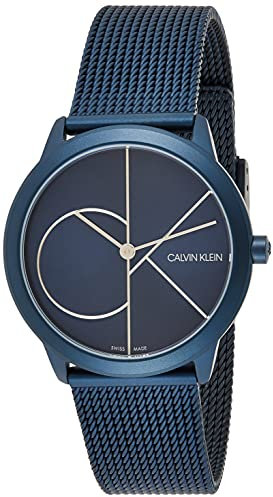 Calvin Klein Damen Analog Quarz Uhr mit Edelstahl Armband K3M52T5N