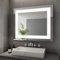 ELEGANT Badspiegel mit LED Beleuchtung 60x50 cm Energiesparend LED Badspiegel Lichtspiegel kaltweiß IP44 Wandspiegel Badezimmerspiegel mit licht