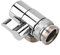 HERCHR Wasserhahn Diverter, Adapter WC Bidet Sprayer, 3 Wege Umschaltventil massives Messing Chrom poliert Umstellventil Ersatzteil Dusche Adapter, M24 Wasserhahn Ersatzteile