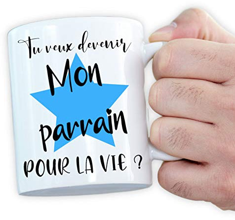 Mug personnalisé - Demande originale marraine ou parrain - Tasse magique (Parrain)