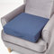 HOMESCAPES Cuscino imbottito imbottito per poltrona, con fodera rimovibile, 50 cm, quadrato, profondo 10 cm, ortopedico, con morbido rivestimento lavabile in 100% cotone, colore: blu navy