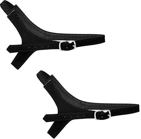 Allegra K Women's Detachable Adjustable Shoe Straps Belts Bands for Holding Loose High Heels 20.5cm/8.07 Suede Black