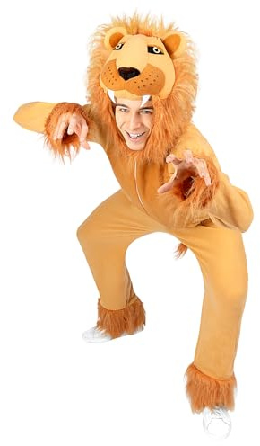 Funidelia | Löwen Kostüm für Herren und Damen Tiere, Wüste - Kostüm für Erwachsene & Verkleidung für Partys, Karneval & Halloween - Braun