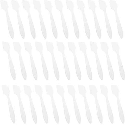 100pcs Espátulas de Máscara Aplicador de Espátula de Maquillaje Espátulas Cosméticas Mini Cuchara de Belleza Cuchara de Máscara de Crema Facial