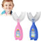 Zahnbürste für Kinder, U-Form, Handzahnbürste für Kinder, Zahnbürste in U-Form, für Kinder, Handzahnbürste, Kinderzahnbürste in U-Form, Silikon, 2 Stück