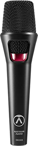 Austrian Audio OD303 Stage Microphone with Open Acoustics Technology (Wide Frequency Band, Feedback Stability, Open Design, with Integrated 3D Pop Noise Diffuser, Unique Sound), Black
