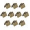 sourcing map 100Pcs Ribbon Crimp Clamp Ends, 8mm Bookmark Pinch Cord End Clasps for DIY Craft Making, Bronze Tone