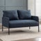 chairus 2 Sitzer Stoffsofa mit Armlehnen Modern Leinen Doppelsofa Polstersessel Couch für Wohnzimmer Schlafzimmer (Blau)