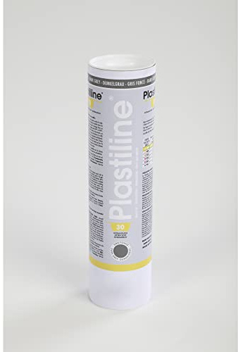 Jacques Herbin 1730T - Modelliermasse Plastiline, 1kg, Härtegrad 30, ideal zum Modellieren, 100 Prozent wiederverwendbar, Dunkelgrau