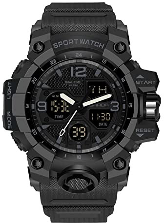 rorios Herren Digitaluhren Sportuhren mit Alarm Timer Elektronische Wasserdicht Uhr Multifunktions Militär Armbanduhr für Herren