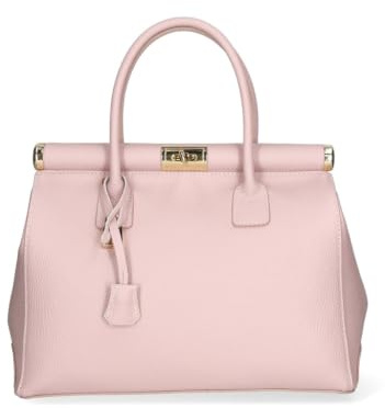 Gave Lux Damen Handtasche Echtleder Dollaro Doppelfach Abnehmbarer Schultergurt Made in Italy