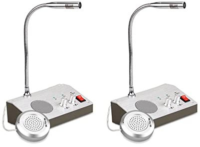 Citofono da sportello a Due Vie Sistema di interfono da Finestra 2 Pezzi RT-9908 Citofono da sportello bancario Citofono a Due Vie Zero-Touch Dual Way Bank Farmacia Ospedale per ne