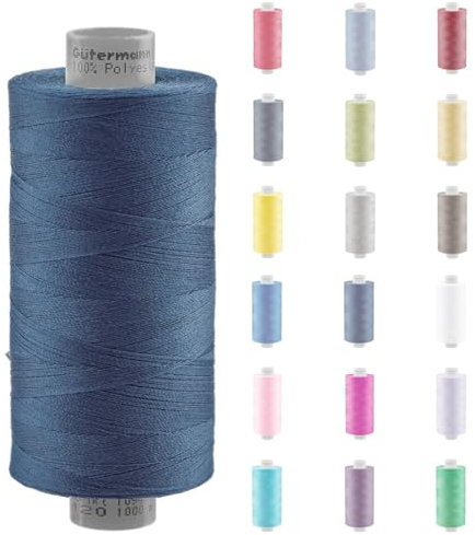 Nähmit - Gütermann PERMA -120 Nähgarn + GRATIS FARBKARTE 120er 1000m Rolle Polyester Nähmaschinengarn für Haushalts & Industrie Nähmaschine Qualitäts Nähgarn - A22-32080