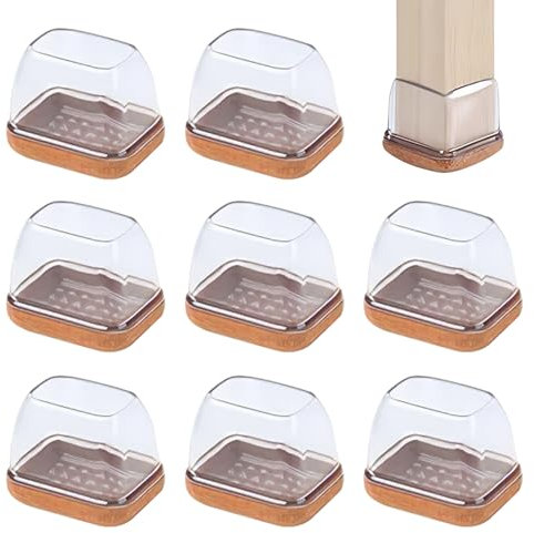 Protection Pied de Chaise en Silicone pour Anti-Rayures et Réduit Le Bruit Patin Chaise Silicone Tampon - 8 Pièces Transparentes 3.2x2.2cm | Anti-Rayures, Réduction du Bruit, Parfait pour Parquets