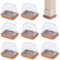 Protection Pied de Chaise en Silicone pour Anti-Rayures et Réduit Le Bruit Patin Chaise Silicone Tampon - 8 Pièces Transparentes 3.2x2.2cm | Anti-Rayures, Réduction du Bruit, Parfait pour Parquets