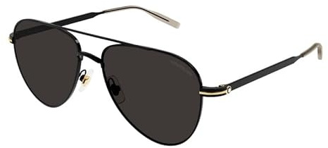 Montblanc MB0235S-004 59 Sonnenbrille für Herren, Metall, mehrfarbig, Einheitsgröße