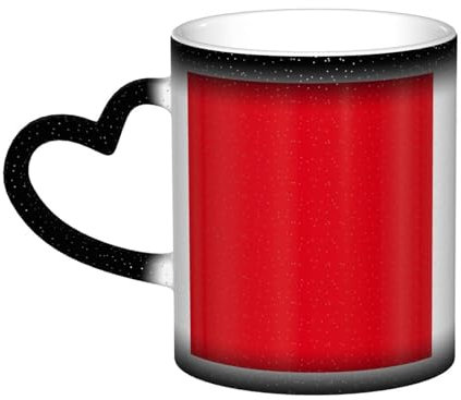 FoRes Tinta unita rosso Transformative Colore Cambiare Tazza - Indoor ed Outdoor Camping Skyrim Tazza in ceramica