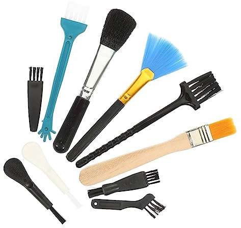 Veemoon Electronics Cleaning Brush Kit 10PCS Multipurpose Computer Keyboard Brush Conductive PA Material Static Discharge Suitable for Laptop Car Dashboard PC Fans