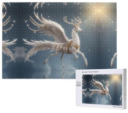 Elk Surrounded By Jewelry Puzzles 1000 Piece For Jigsaw Puzzle Wooden Puzzle Forfamily Friend Home Decor Wall Art 29.5 X 19.7 In