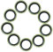 HRNJX M10 Banjo Bolt Vis de vidange d'huile Rondelle d'étanchéité Jeu de Joints 10 pièces compatibles avec Tuyau et étrier de Pompe de Frein d'embrayage hydraulique de Moto(M8 10pieces)