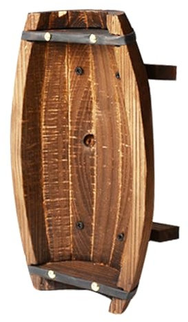 IWOWHERO Fioriera in Botte Di Legno Barile Rustico Vaso Per Piante Grasse 11,7x6,2 Pollici Piccolo Secchio in Legno Fioriera Da Giardinaggio Vaso Per Piante Vassoio Da Portata Per Barca