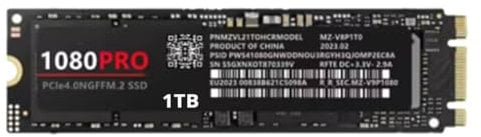 Luobannm 1TB 1080PRO SSD M2 2280 PCIe 4.0 NGFF Solid State Drive 7000MB/S Read Hard Disk