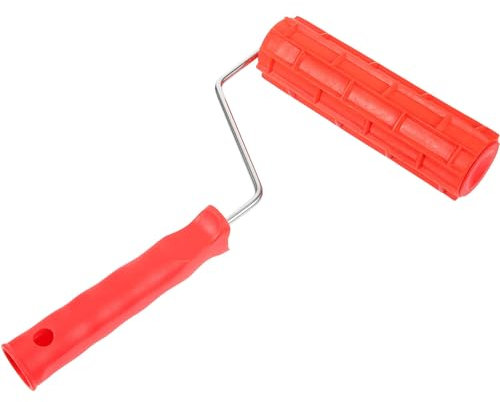 NUOBESTY Pennello per utensili in gomma rulli strutturato muro a secco colore di vernice per decorazioni murali di vernice texture goffratura goffratore Metallo