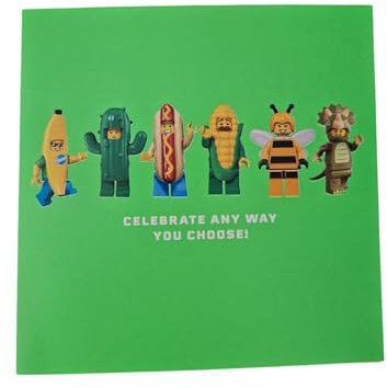 Hallmark LEGO OPEN BIRTHDAY CARD CARDS. CARD SIZE IS 16X16CM.