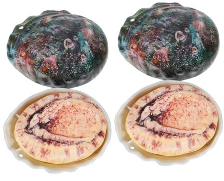 ibasenice 4 Pièces à Coquille Abalone Amusants pour Garçon Fille Facile à Utiliser pour Jeux