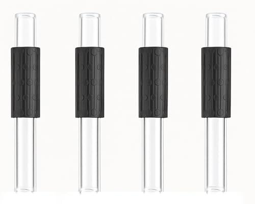 Portable Mini Straw Dispenser - Reusable Small Glass Straw Tube Drinking Set for Kitchen Outdoor Camping Travel