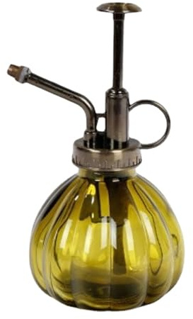 sprühflasche 1 PC Glas Gießkanne Topf Vintage Plant Mister Messing Drucksprüher Retro Kürbis Sprühflasche Antikes Kupfer Sprinkler(Color 03)