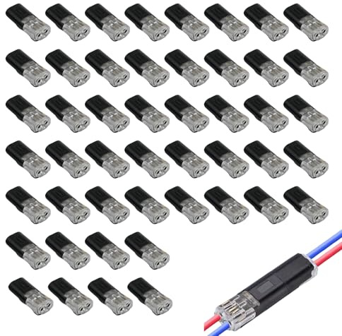 48 Stück Auto Stecker 2 Polig Steckverbindung Kabelverbinder Wasserdicht Steckverbinder, 18-22AWG Draht-Schnellspleiß-Steckverbinder, Elektrische Anschlussblöcke, Kabel Und Auto Stecker Verbinder