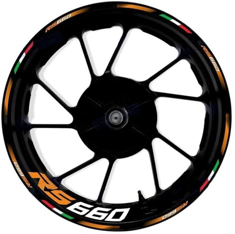Felgendekor-Motorrad Reflektierende Felgenaufkleber Für Aprilia RS660 RS 660 17 Zoll – Streifenaufkleber Für Felgen Und Naben Wetterfeste Felgenaufkleber(Farbe 8)