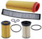 BESTPRICE Set di filtri di ispezione con 1x filtro olio, 1x filtro carburante, 1x filtro aria abitacolo (filtro antipolline) con carbone attivo, 1x filtro aria, compatibile con BMW Serie 3 (E46)