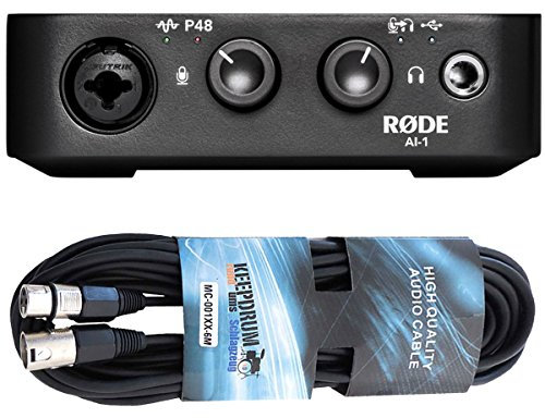 Rode AI-1 USB Audio-Interface + keepdrum XLR Kabel 6m