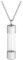 Jovivi - Collier avec pendentif bouteille ouvrable, en verre et acier inoxydable, pour petit mot, petit cadeau pour amant, parent argent